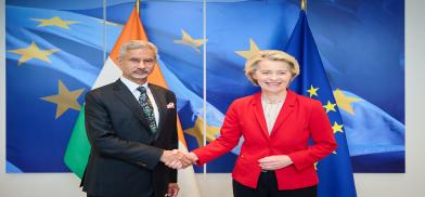 External Affairs Minister S Jaishankar with President of the European Commission Ursula von der Leyen